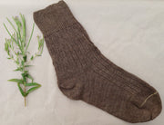 ENRICO DYED ~ 100% Hemp Sock. Naturally dyed brown open