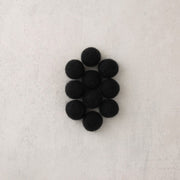 18mm black felted beads
