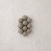 18mm grey felt beads 