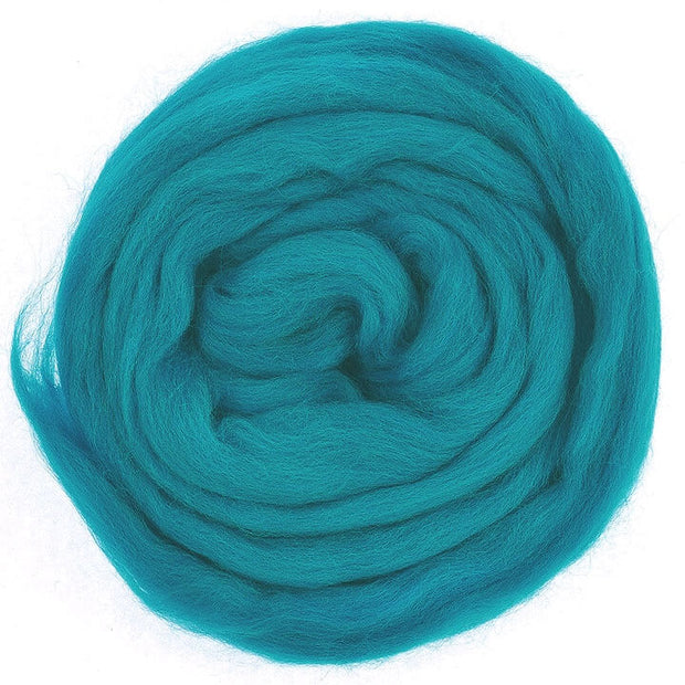 DEEP Turquoise EUROPEAN MERINO ~ European production, small scale, museling free, spinning fibre, wool, wool roving, needle felting wool