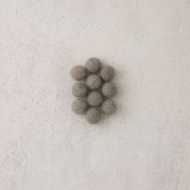 light grey felt balls