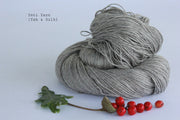 Yeti Silver ~ Yak and Silk yarn