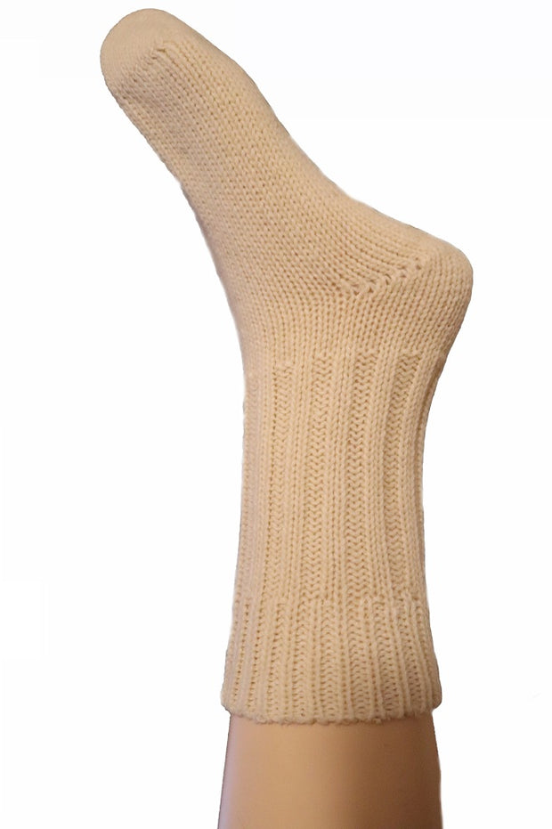 DEER ADULTS ~ Organic Wool Sock. Natural. Undyed.