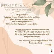 A professional one year online course in Natural Dyeing 2024 january to february