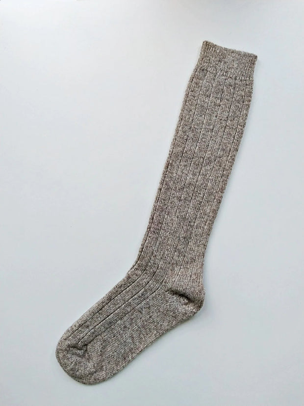 ANNA LONG~ Wool/Alpaca/Cotton/Hemp Sock. Natural. Undyed.