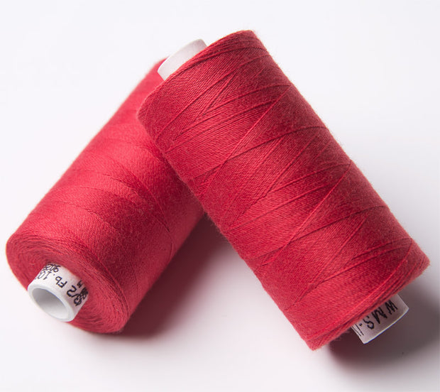 ORGANIC COTTON THREAD~ Red 100 ~ large bobbins of 500m thread, sewing thread, organic thread, machine sewing, hand sewing