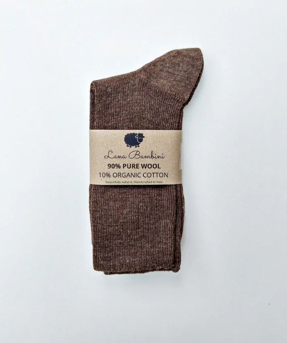 CHIARA ~ Wool Sock. Natural. Undyed. brown
