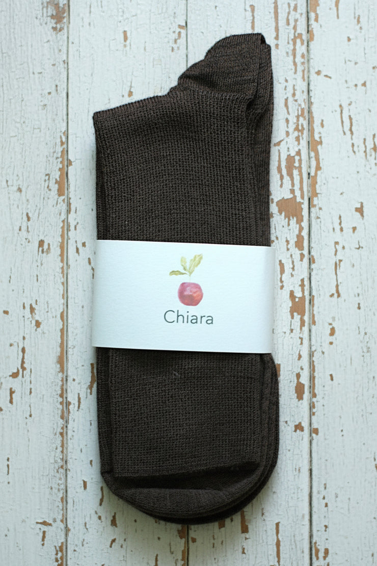 Wool and Cotton Socks <br / > CHIARA  <br / > Undyed