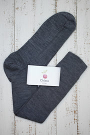 Wool & Cotton Sock <br / > CHIARA LONG  <br / > Undyed