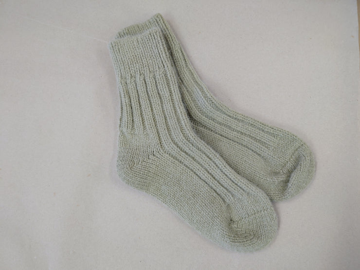 MARIA GREEN ~ Wool & Alpaca Sock. Naturally Dyed