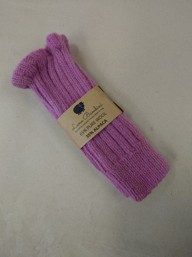 handwarmers wool and alpaca naturally dyed purple