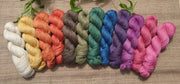 Lima  Wool/Linen/Tussah Silk yarn dyed with natural dyes