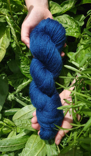 Lása Gorm (Blue) ~ Wool yarn naturally dyed with organic indigo