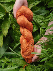 Turin Solas na gréine &nbsp;(Sunshine) ~ Wool/Silk/Ramie yarn dyed with organic hawthorn berries and madder and organic buckthorn bark