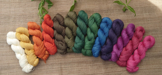 Turin ~ Wool/Silk/Ramie yarn naturally dyed  in the shade