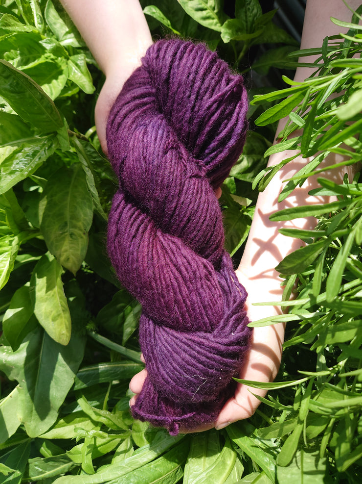 STOCKHOLM Corcra (purple)~ Naturally dyed with organically grown cochineal bugs &amp; organic indigo