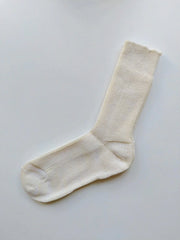 EMMA ~ Wool/Cotton/Hemp Sock. Natural. Undyed unwrapped