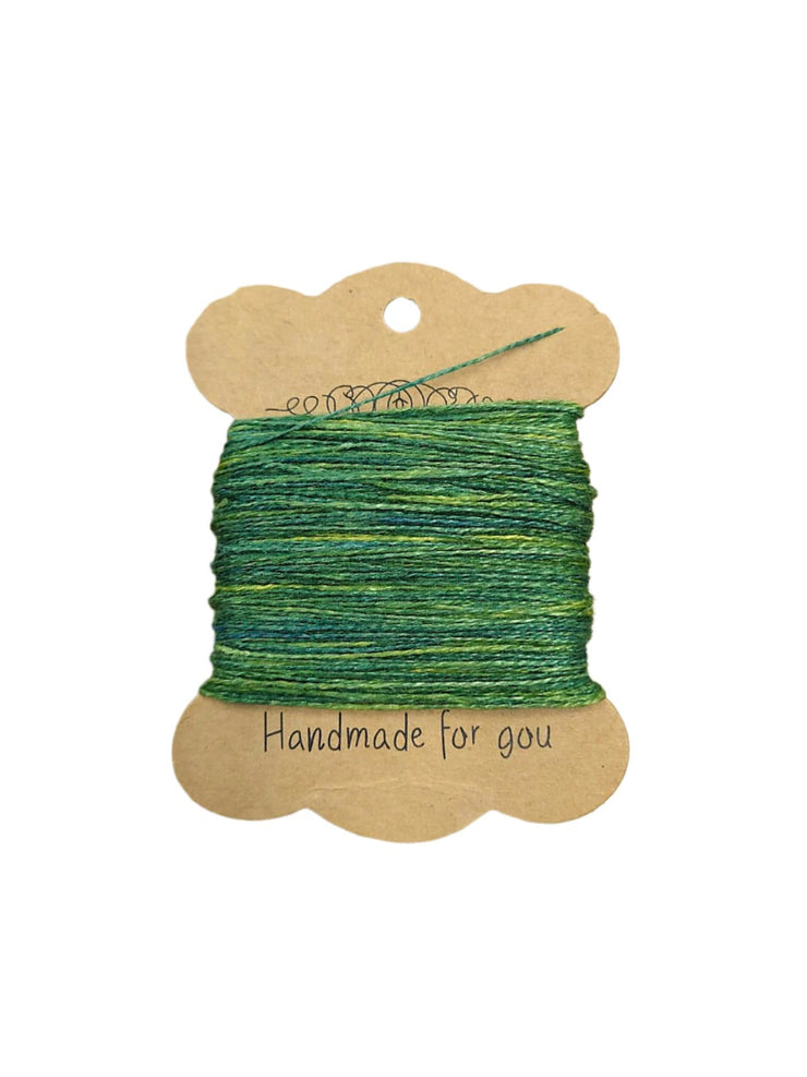 Naturally dyed Linen embroidery floss green