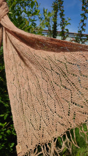 NETTLE Shawl ~ NEANTÓG  Size: 203x33cm / 81x13in  100% Nettle fibre Dye: Madder extract