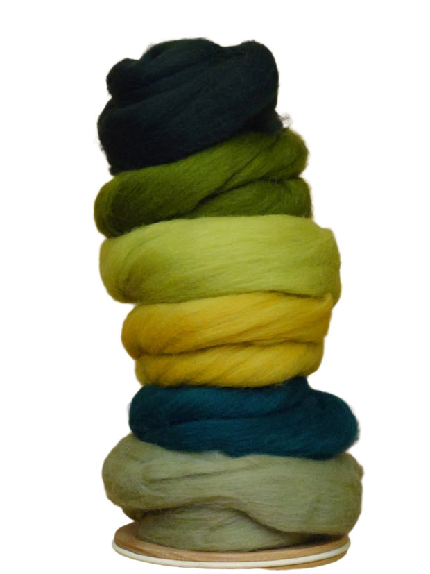 Forest Walk EUROPEAN MERINO WOOL ~ Small farm production, Europe only productions, dyed to high oekotext standards in Switzerland.

There are 6 colours in this collection: Wedgewood green, Veronese, Pistachio, Spring, Moss, Deep Forest