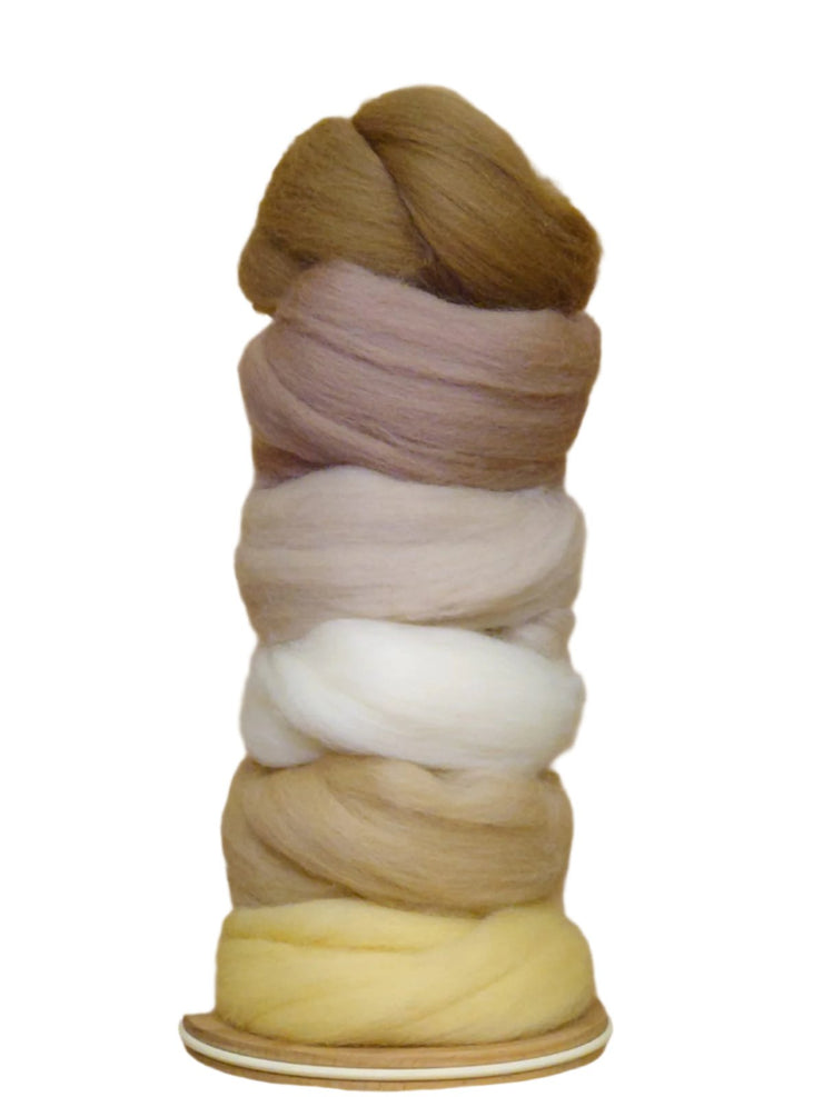 Neutral Tones EUROPEAN MERINO WOOL ~ Small farm production, Europe only productions, dyed to high oekotext standards in Switzerland.

There are 6 colours in this collection: Custard, Powder, White, Beige, Mocca, Camel