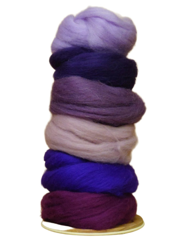 utterflies EUROPEAN MERINO WOOL ~ Small farm production, Europe only productions, dyed to high oekotext standards in Switzerland.

There are 6 colours in this collection: Aubergine, Violet, Blush, Dusty, Grape, Lilac