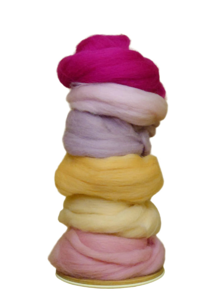 CANDY SURPRISE EUROPEAN MERINO WOOL ~ Small farm production, Europe only productions, dyed to high oekotext standards in Switzerland.

There are 6 colours in this collection: Baby, Oyster, Peach, Blush, Rose, Lipstick