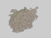 Clump of white powder on a white background
