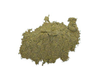 Green weld extract powder on a white background