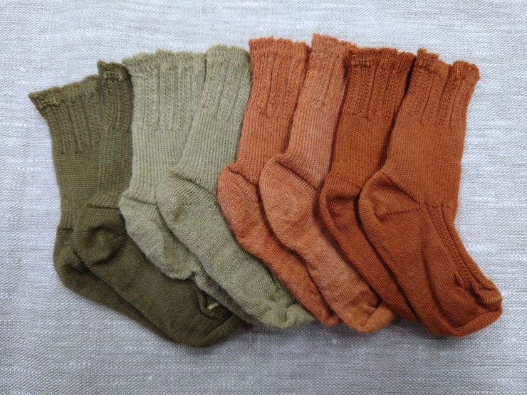 LUCA ~ Baby Socks. Naturally dyed. Wool & organic cotton.