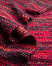 LANADA ORGANIC RED ~ Knitted and fluffed Wool fabric