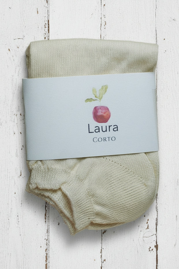 Organic Cotton Socks  <br / > LAURA CORTO  <br / > Undyed