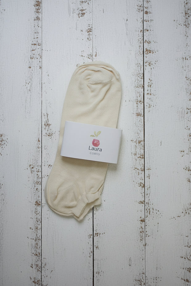 Organic Cotton Socks  <br / > LAURA CORTO  <br / > Undyed