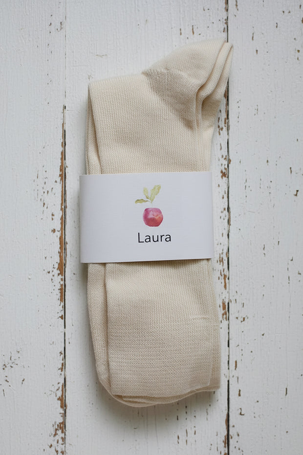 Organic Cotton Socks  <br / > LAURA  <br / > Dyed and Undyed
