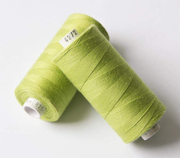 ORGANIC COTTON THREAD~ Lime 8256 ~ large bobbins of 500m thread, sewing thread, organic thread, machine sewing, hand sewing