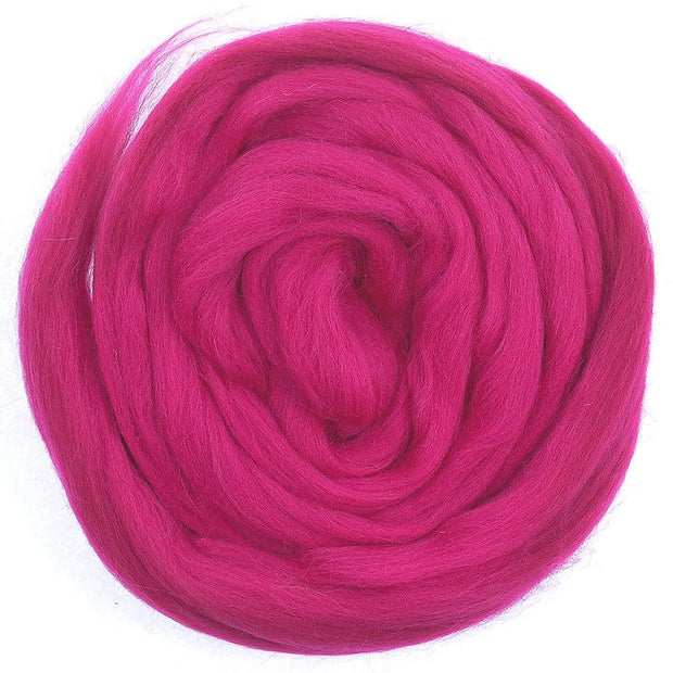 Pink merino coloured wool