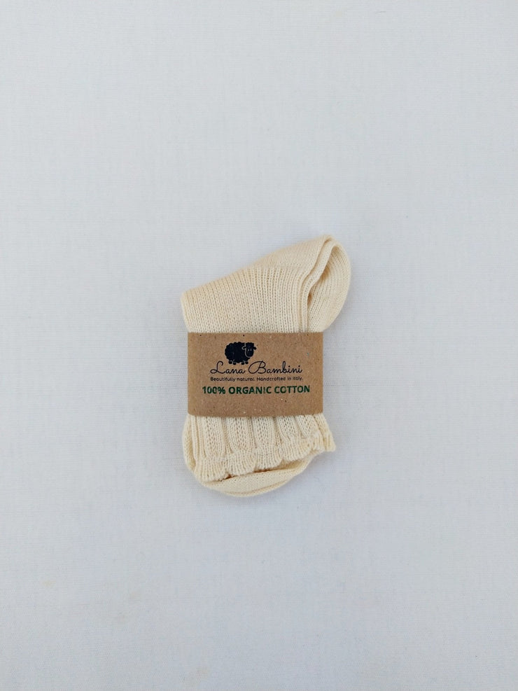 LUCIA NATURAL ~ Baby Socks. Organic Cotton. Undyed.