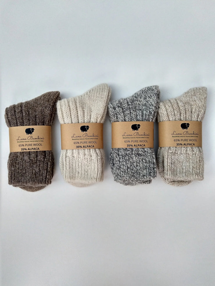 MARIA ~ Wool & Alpaca Sock. Natural. Undyed. 4 colours