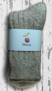 Alpaca Wool Socks  <br / > MARIA  <br / > Undyed