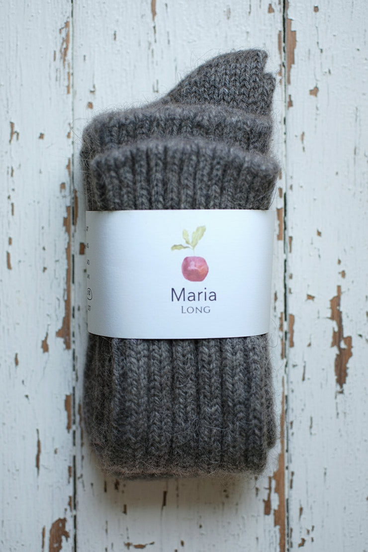 Alpaca Wool Socks  <br / > MARIA LONG  <br / > Undyed