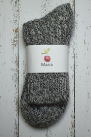 Alpaca Wool Socks  <br / > MARIA  <br / > Undyed