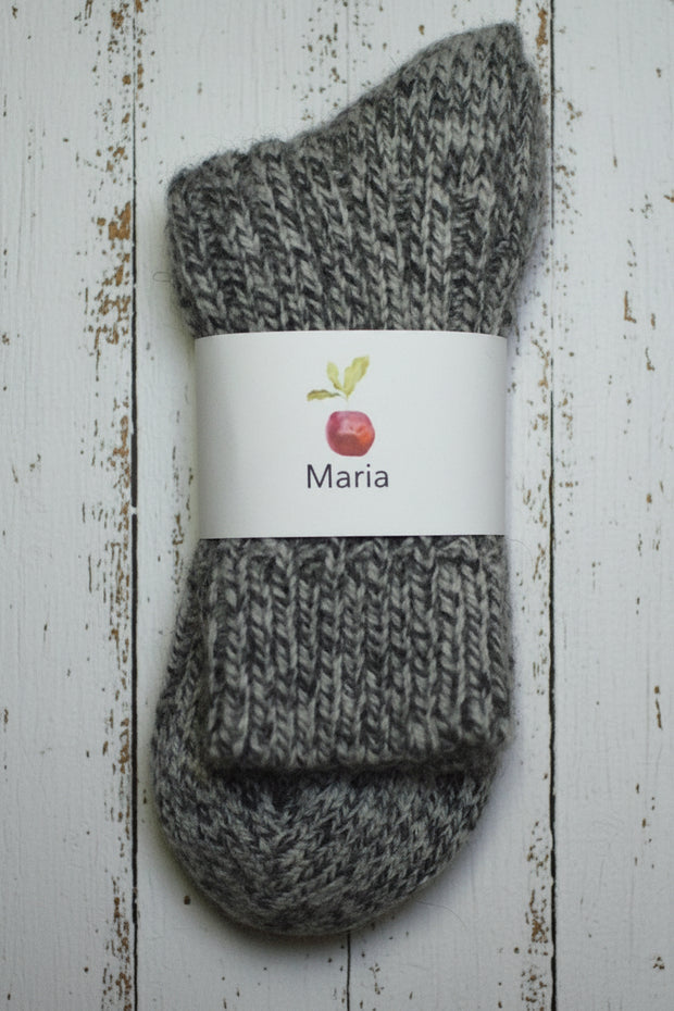 Alpaca Wool Socks  <br / > MARIA  <br / > Undyed