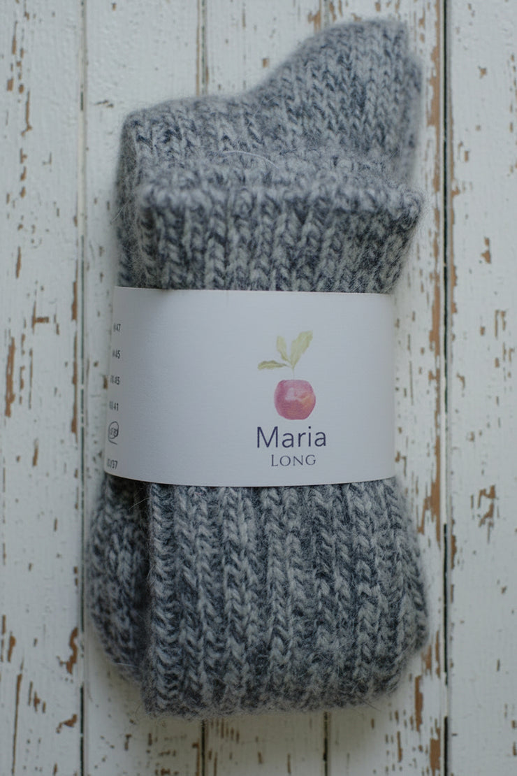 Alpaca Wool Socks  <br / > MARIA LONG  <br / > Undyed