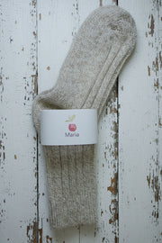 Alpaca Wool Socks  <br / > MARIA  <br / > Undyed