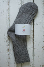 Alpaca Wool Socks  <br / > MARIA  <br / > Undyed