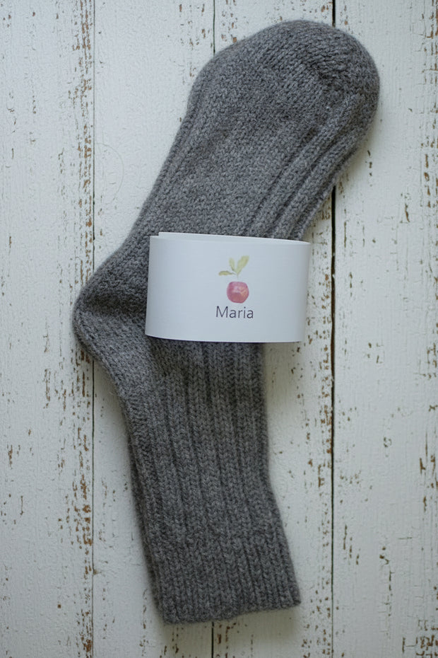 Alpaca Wool Socks  <br / > MARIA  <br / > Undyed
