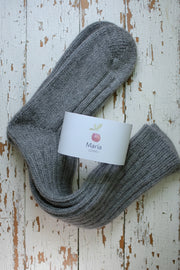 Alpaca Wool Socks  <br / > MARIA LONG  <br / > Undyed