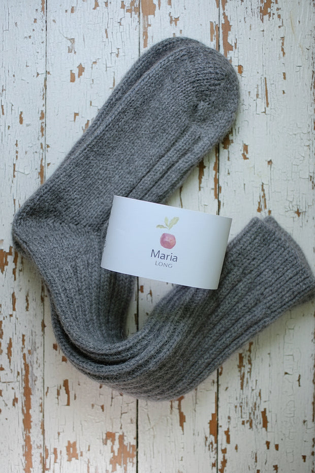Alpaca Wool Socks  <br / > MARIA LONG  <br / > Undyed