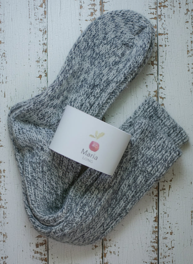 Alpaca Wool Socks  <br / > MARIA LONG  <br / > Undyed