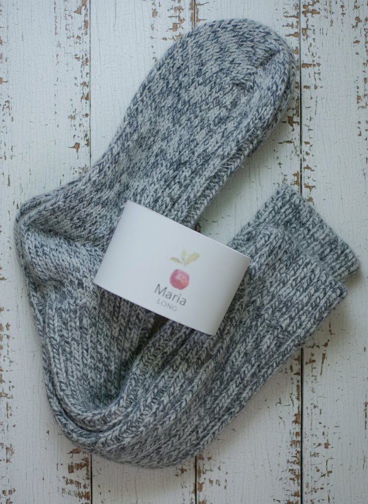 Alpaca Wool Socks  <br / > MARIA LONG  <br / > Undyed